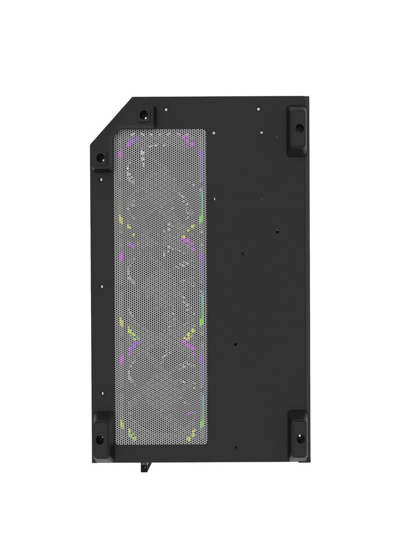 Spear Pc SPEAR DOST 60 PRO ATX Gaming PC Case White – 8 Pre-Installed ARGB Fans, Supports 11 Fans, USB 3.2 Type-C & USB 3.0, Tempered Glass, 10-Port Fan Hub, ATX/Micro-ATX/Mini-ITX - Image 3